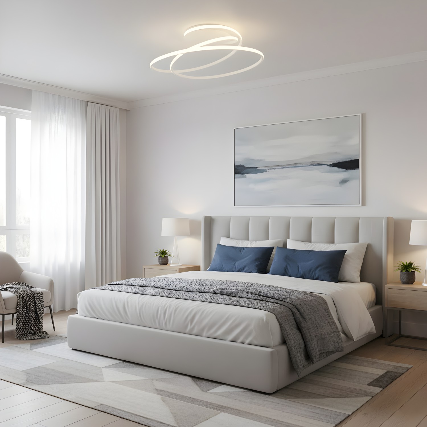 Снимка на Спирален LED плафон Spiral C | 3-CCT | 40W | Матово бял